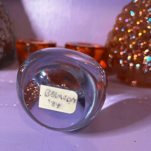 Vintage Handmade Clear Glass Owl Paperweight - Picture 6 of 7